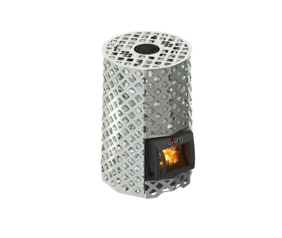 Фото Дровяная банная печь Grill'D Violet Steel Romb Short в магазине Woodson