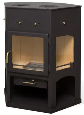 Фото Печь ЕНИСЕЙ с чугунной плитой в магазине Woodson