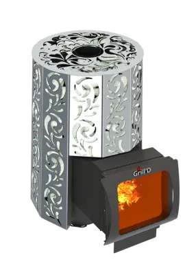 Фото Дровяная банная печь Grill'D Violet 500 Long Max Pro в магазине Woodson