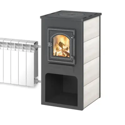 Фото Камин ЭТНА (ДТ-4С) с плитой и т/о Ø115мм в магазине Woodson