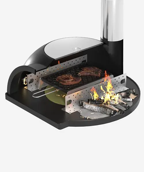 Садовая чугунная печь Legenda Garden (с основанием из немецкого шамота) на подставке