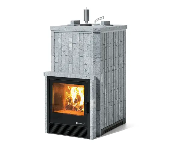Фото Печь Изистим Южная 22 закрытый верх с топкой из парной - Камень Талькохлорит в магазине Woodson