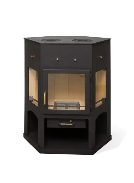 Фото Печь ЕНИСЕЙ с чугунной плитой в магазине Woodson