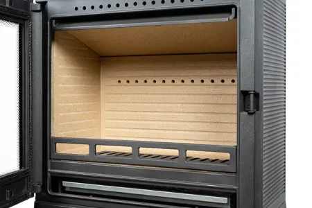 Фото Печь чугунная SOLO II стекло шелкография в магазине Woodson