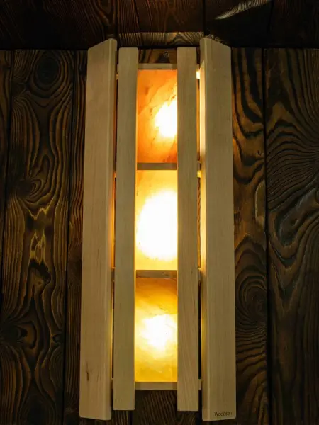 Абажур Woodson с гималайской солью 3 плитки, ольха 770*310