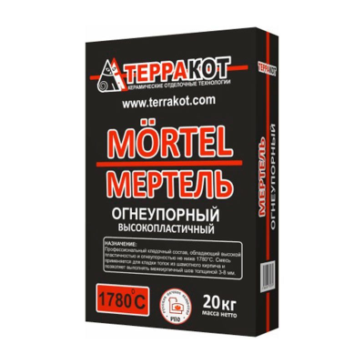 Мертель высокопластичный «Терракот» огнеупорный, 20 кг