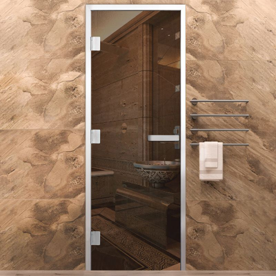 Дверь Хамам Элит 60G Бронза 1900*700 L, без порога