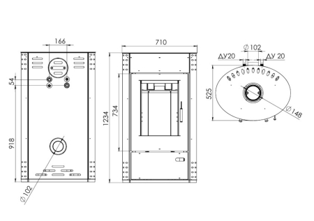 Фото Печь ДУНАЙ Аква в магазине Woodson