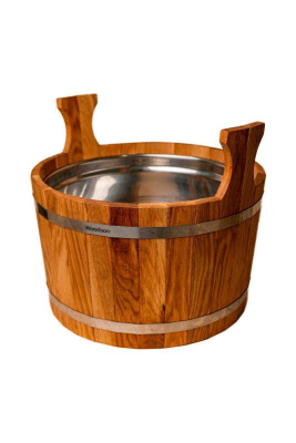 Шайка Woodson с нержавеющей вставкой, 17 л., дуб