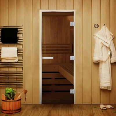 Дверь Статус 60G Бронза 1900*700 (3п,8мм) R, без порога