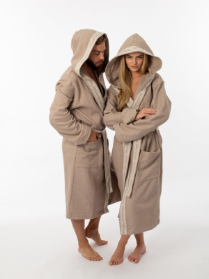 Халат вафельный Woodson, кремовый (54)