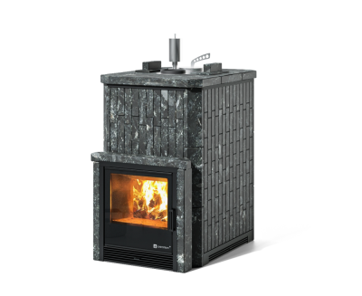 Фото Печь Изистим Южная 16 закрытый верх с топкой из парной - Камень Пироксенит в магазине Woodson
