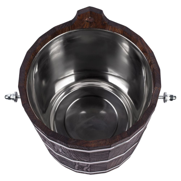 Обливное устройство Woodson с нержавеющей вставкой, 20 л., дуб в тёмном