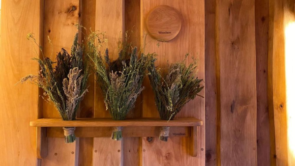 Фито полка Woodson для веников и трав, дуб