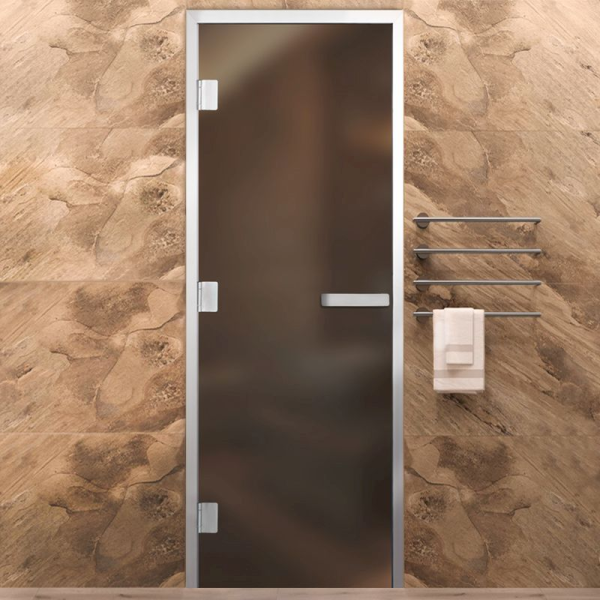 Дверь Хамам Элит бронза MATELUX 1900*700, R, WC замок