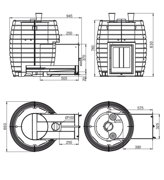 Фото Печь для бани Эверест "Steam Heat" 24 в магазине Woodson