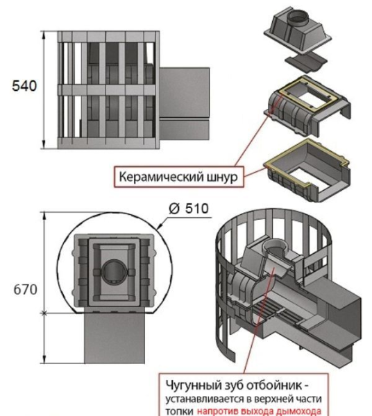 Фото Печь ВЕЗУВИЙ Легенда Ковка 12 (260) в магазине Woodson