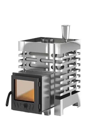 Фото Печь для бани ASTON 12 INOX (ИНОКС) стекло в магазине Woodson