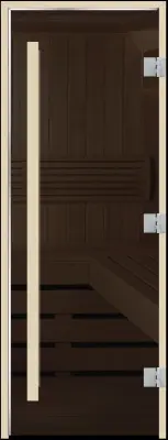 Дверь Сауна Статус 60G серая MATELUX 1900*700, L, ВКР, ольха