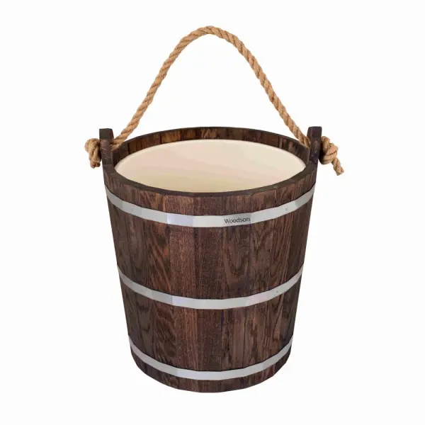 Запарник Woodson с пластиковой вставкой, 20 л., дуб в тёмном